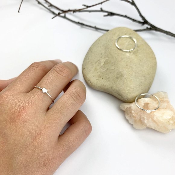 NWT Amerie Heart Ring // Sterling Silver (SIZE 6) - Picture 3 of 3